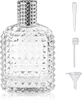 Yerpkefey 100ml/3.4 Oz Glass Spray Bottle Perfume Atomizer,Empty Travel Refillable Perfume Spray Bottle with 3 Kinds of Dispenser (A1)
