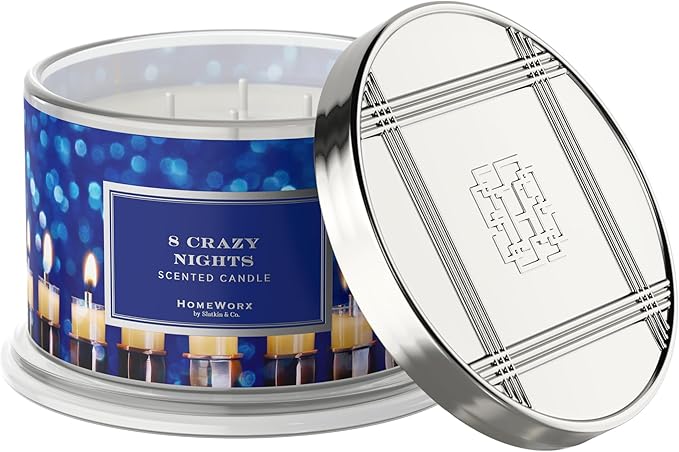 HomeWorx by SLATKIN + CO. Candle- 8 Crazy Nights, 18 oz. Premium Scented Candle - 30-55 Hours Burn Time