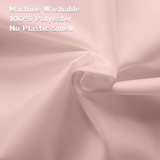 Titanker Waterproof Shower Curtain Liner Fabric, Blush Pink Shower Curtain Liner with Magnets, Cloth Shower Liner Soft, Lightweight, Machine Washable, 70 x 72 Inches