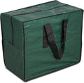 ProPik Christmas Ornaments Storage, Holiday Accessories Bag Tear-Proof Tarp 18 X 10 X 15 with Handles and Full Length Zipper (Green)