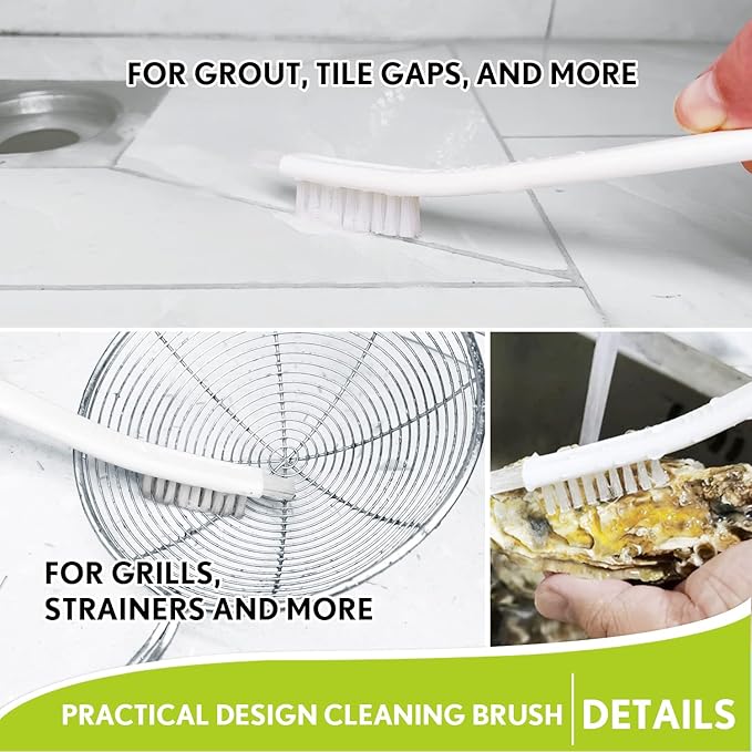 Small Scrub Brushes for Cleaning,Crevice Cleaning Tool Set for Track Juicer Toaster Sink Tile Grout Grater Seafood,Detailing Cleaning Supplies Gadgets for Kitchen Appliances
