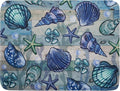 Starfish Seashell Dish Drying Mat 18x24 inch Coastal Beach Dish Drainer Rack Pad Absorbent Microfiber Fast Dry Kitchen Counter Accessories