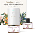 SF101 Pro Plug In Air Freshener, Waterless Essential Oil Diffuser, Non-Toxic Aroma Diffuser, Adjustable 120-Day Natural Scent Mist, Covers 1000 Sq Ft- Free 30ml Orchid Breeze Air Fresh
