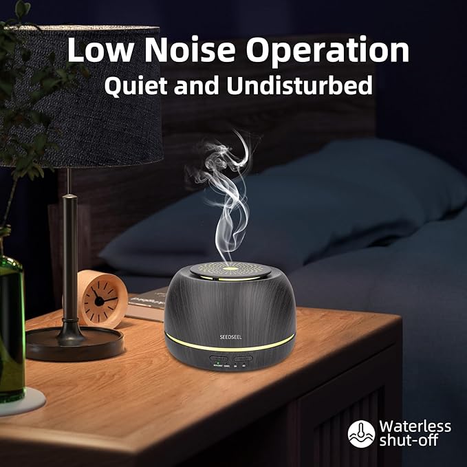 300ML Essential Oil Diffuser,Ultrasonic Aromatherapy Diffuser, 7-Color Gradient Lights, Remote Control, 8 Hours Run Time, Suitable for Home,Office