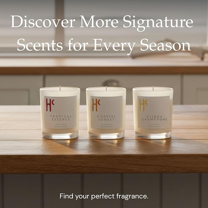 Citrus Champagne Single Wick Soy Candles, Luxury Scented Candles for Home - Up to 60 Hour Burn Time, Cruelty-Free Soy Wax Blend - Citrus Fragrance, Notes of Berries & Jasmine (9 oz)