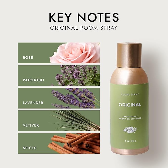 Claire Burke Original Room Spray, 3.0 oz (Pack of 6)