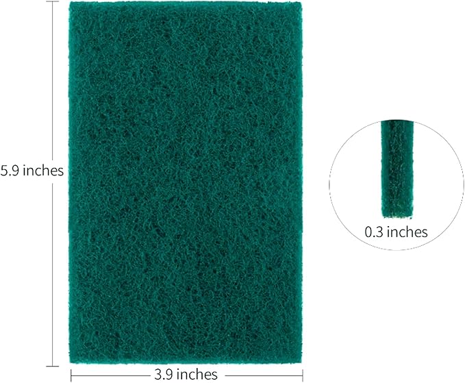 GUEICN Heavy Duty Scour Pads Sponge Dish Scrubber Non-Scratch Green Reusable Household Scrub Pads for Kitchen and Dish Cleaning Tool (20Pcs Sponge+3Pcs Clean Towel)