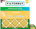 Filterbuy 18x18x1 Air Filter MERV 11 Superior Pet & Allergy Defense (2-Pack), Electrostatic Pleated HVAC AC Furnace Filters Replacement, Made in USA (Actual Size: 17.75 x 17.75 x 0.75)