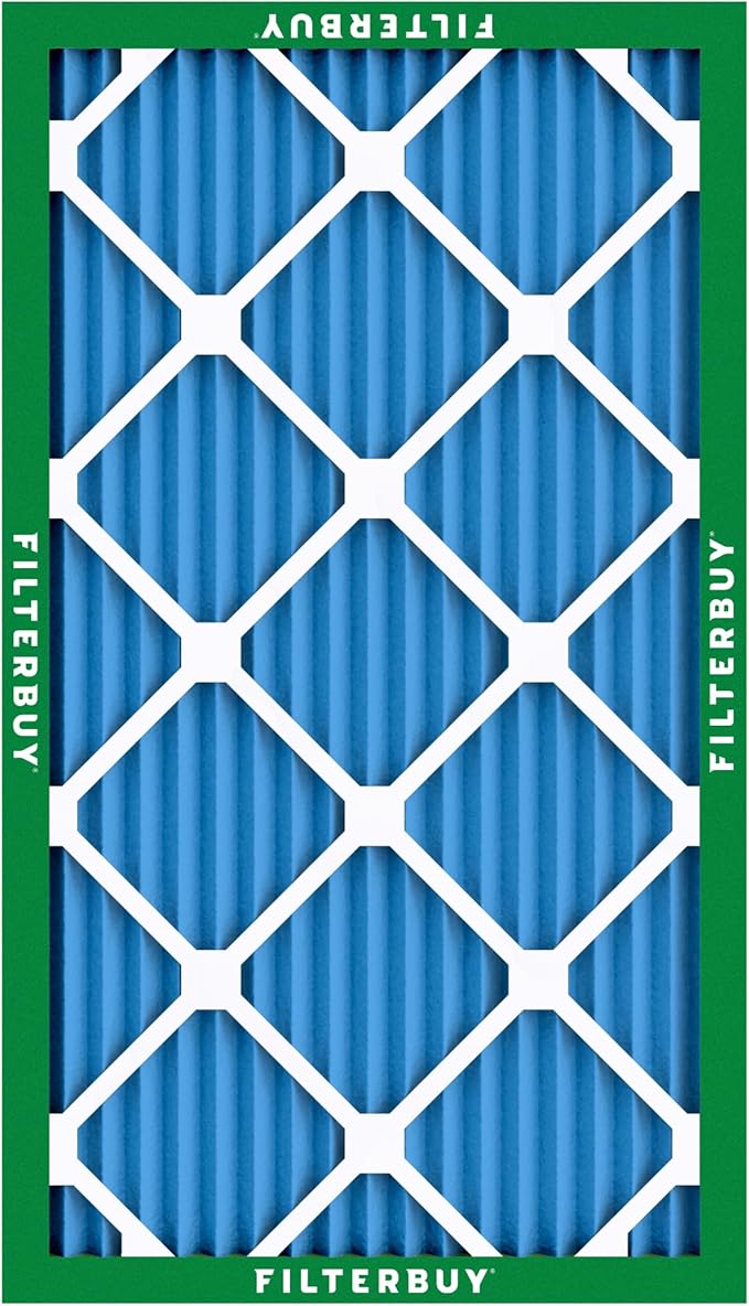 Filterbuy 9.5x29.5x1 Air Filter MERV 13 Optimal Smoke & Allergy Defense (6-Pack), Electrostatic Pleated HVAC AC Furnace Filters Replacement, Made in USA (Actual Size: 9.50 x 29.50 x 0.75)