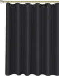 Biscaynebay Fabric Narrow Shower Stall Curtain Liners 40" Width by 72" Length, Black Water Resistant Bathroom Curtains, Rust Resistant Grommets (7 Holes) Weighted Bottom Machine Washable