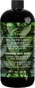 Lapew Eucalyptus Mint Harmony Scented Mop Soap Concentrate 36 oz | Premium Fragranced Floor Cleaner | Streak-Free | Hard Floor Cleaning Solution | Eco Friendly | Made in USA (Eucalyptus Spearmint)