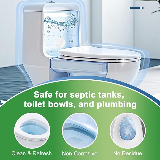 Msvvko Toilet Bowl Cleaners Bleach Tablets 54 PACK, Automatic Toilet Tank Cleaner, Bathroom Cleaner Against Tough Stains, No Scrubbing, Continuous Clean, Sparkling Fresh