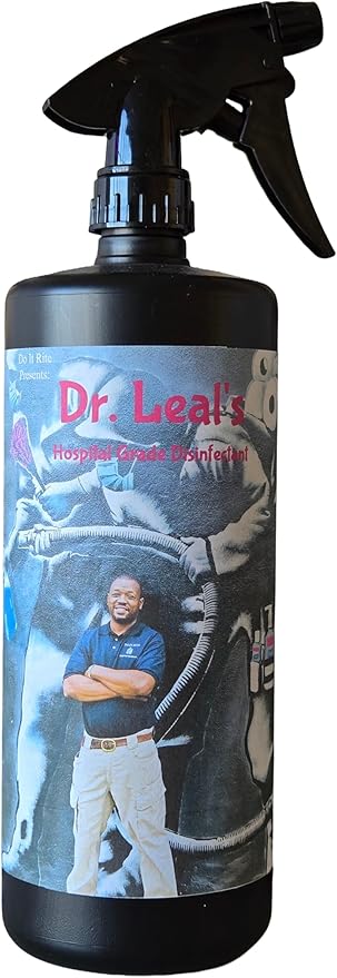 Dr Leal's Hospital Grade Cleaning Spray, Non Bleach Cleaning Supplies For Kitchen, Bathroom, Counters And Sinks, Professional Strength, All-Purpose Cleaner For Multi-Surface Use, 32 FL OZ