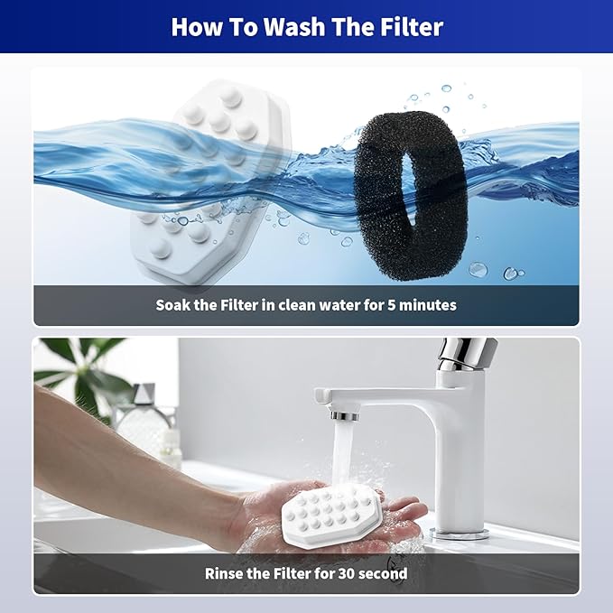 12 Count Replacement Filters for 3.2L/108oz Automatic Pet Water Fountain, Cat Fountain Filter Accessories for Clean Drinking Water