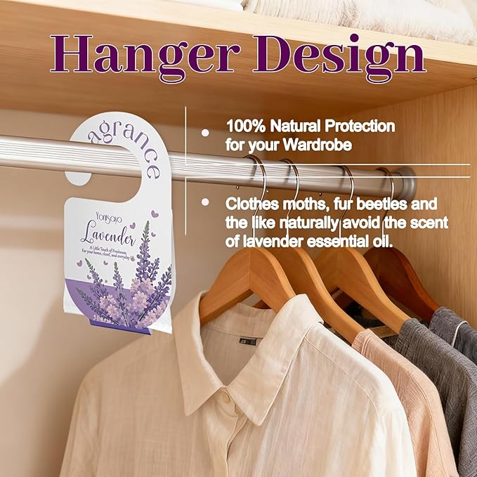 14 PCS Lavender Sachets Bags for Drawers and Closets, Long Lasting Scented Sachets Air Fresheners, Natural Odor Eliminator, Home Fragrance for Wardrobe, Shoe Cabinet, Car & Bathroom Potpourri Bag