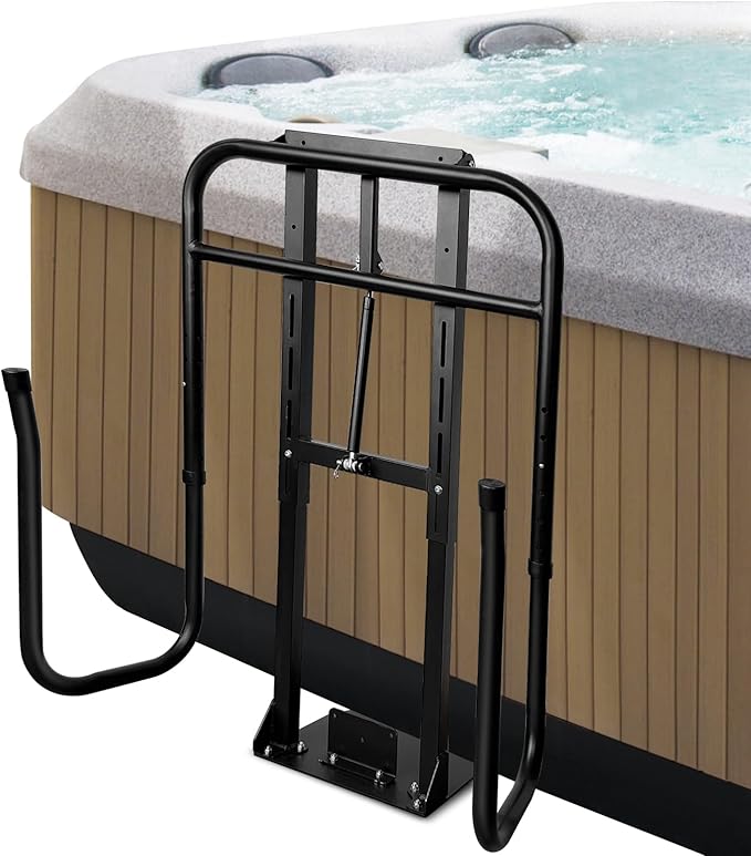 Hot Tub Cover Lift, Spa Cover Lifts Heavy Duty Cover Hydraulic Lifter Universal Assist Hot Tub Cover Lifter Removal System Reinforced Brackets Easy Assemble Fits Various Spas & Hot Tubs