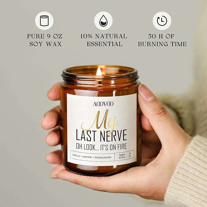 AOOVOO Scented Candles for Men - Candles for Home Scented, Soy Candles, Scented Candles Set, Men Candle Set, Candle Set CBD