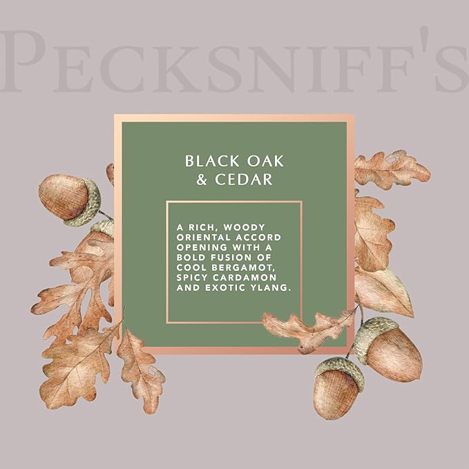 Pecksniff's Prestige Black Oak & Cedar Bath Soak Decanter | 500ml/16.9 Fl Oz