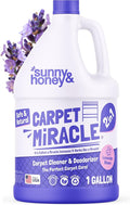 Sunny & Honey Carpet Cleaner Shampoo - Pet Stain Remover & Surface Smell Eliminator - Rug Cleaner & Upholstery Cleaner Solution for Machine Use (128 fl oz, Light Lavender Scent)