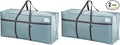 VENO 2 Pack Extra Large Moving Bags, Heavy Duty Storage, Moving Boxes, Large Storage Bins with Lids Alternative for College, Christmas Tree, Packing Supplies Essentials (Light Blue Matte, 2 Pack)