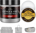 SHABEIBEI Leather Recoloring Balm with 100ml Mink Oil, Gray Leather Repair Kit and Scratch Remover for Furniture, Car Seats, Sofas, Dye & Restorer for Couches, Vinyl, PU, Faux