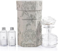 Zodax Grand Casablanca Reed Diffuser - Home Fragrance Oil Diffuser Ideal for Living Room, Bathroom, Office - Porcelain Flower Design - Gift Box Packaging Included - White Rose - 6.76 Oz.