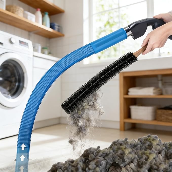 Dryer Vent Cleaner Kit，Dryer Vent Cleaning Vacuum Attachment，Fits All Vacuums，Dryer Vent Cleaning Vacuum Attachment，Universal Lint Dryer Attachment (purple)