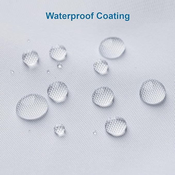 Amazer Small Stall Shower Curtain Liner Washable, 48x72 Inches, Fabric Shower Liner with 2 Bottom Stones, Narrow Waterproof RV Shower Curtain Liner, 8 Grommet Holes, Hotel Quality, White