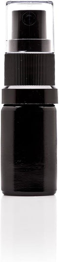 Infinity Jars 5 Ml (.17 fl oz) Black Ultraviolet Glass Fine Mist Spray Bottle Cleaning Products Refillable Containers Homemade Perfume Blends Room, Sprays Bath Beauty Hair, Screw Top Bottles