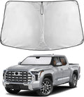 Econour Windshield Sun Shade for Toyota Tundra 2022–2021 2022 2023 2024 2025 2026, Custom Front Windshield Cover, Reflective UV & Heat Protection Car Sunshade, Foldable Sun Visor, Car Accessories