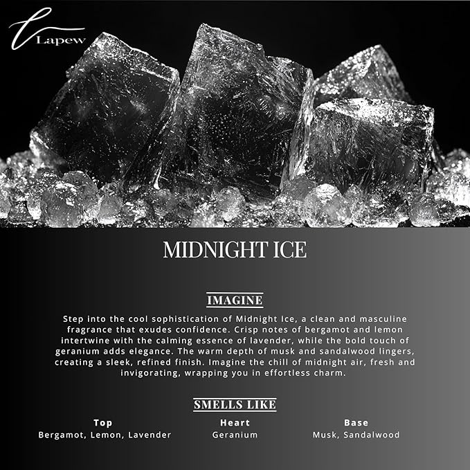Lapew Midnight Ice Scented Mop Soap Concentrate 36 oz | Premium Fragranced Floor Cleaner | Streak-Free | Hard Floor Cleaning Solution | Eco Friendly | Made in USA (Black Ice)