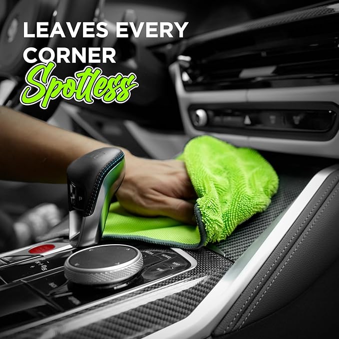 VIGORSHINE 6-Pack Microfiber Towels for Cars (16"×12") Ultra Absorbent and Scratch-Free Car Detailing Cleaning Cloth, Trucks, Home Cleaning, Pet Drying, Boats, and Motorcycles, Gift Packed