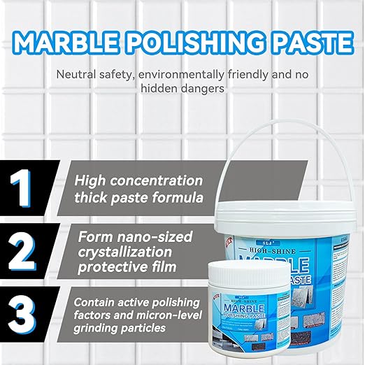 Granite Polishing Paste, Marble Cleaner Countertop, Stone Etch Remover - Professional Polish Compound for Granite, Marble, Quartz & Natural Stone | New Polishing Upgrade, Easier to Use (1 kg)