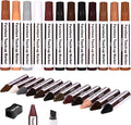 Furniture Repair Kit Wood Markers - Markers and Wax Sticks for Stains, Scratches, Wood Floors, Tables, Desks, Carpenters, Bedposts, Touch Ups, and Cover Ups (25)
