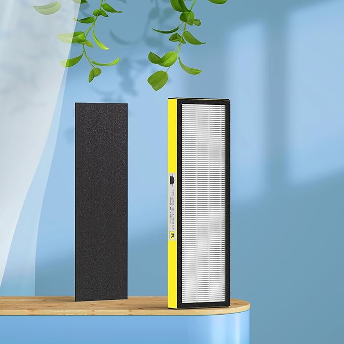 Hfunmo FLT4825 HEPA Filter B Replacement for Guardian Technologies AC4825E AC4300 AC4900 AC4850 Air Purifiers – 3 True HEPA Filters & 9 Carbon Filters, HEPA Pure Version