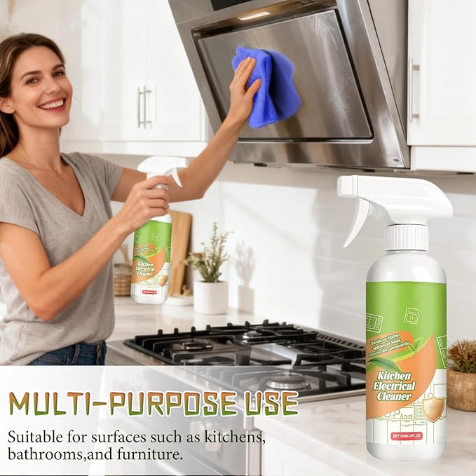 UUZO 2PCS Electrolyzed Ion Kitchen Electrical Cleaner Spray- Electrolyzed Ion Kitchen Heavy Duty Cleaner Degreaser, Multi-purpose Household Cleaning, for Household, Oven, Stove, Range Hood