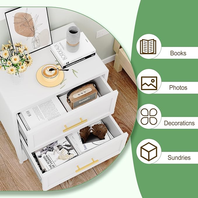 Metal Dresser Tall Narrow Dresser for Bedroom Chest, 44.45" H Drawer Chest, Closet Dressers & Chests of Drawers for Living Room, Hallway (4 Drawers White 24inch Wide)