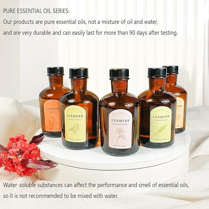 Premium Reed Diffuser Set - 8.8 oz (250 ml) Bedroom Bathroom Living Room Home Fragrance Products Sweet Orange&CEDERWOOD Scent 1 Pack