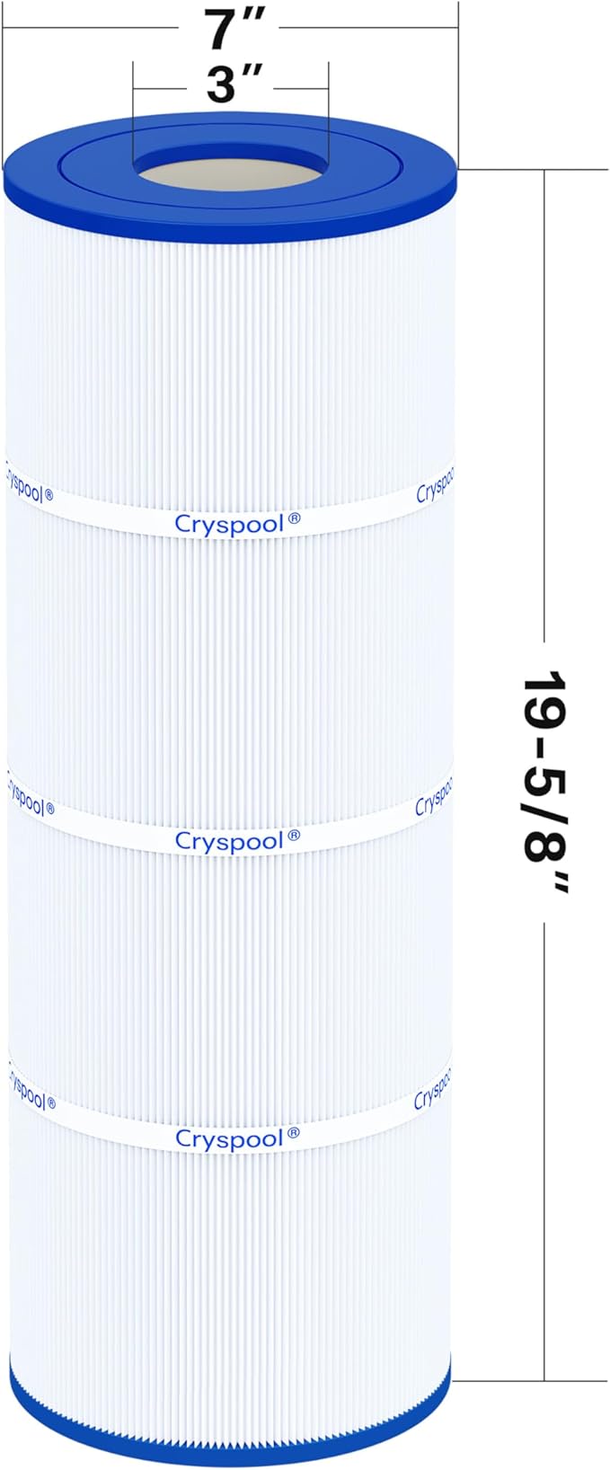 Cryspool® 07065 Filter Compatible with CX500-RE, C500, PA50, Ultral-A11, PP-A11, C-7656, FC-1240, 50 Sq. Ft Pool Filter Cartridge, 1 Pack