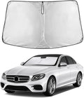 EcoNour Windshield Sun Shade Compatible for Mercedes Benz E Class 2010-2016 Front Window Sunshade Foldable Sun Visor UV & Heat Blocking Protection