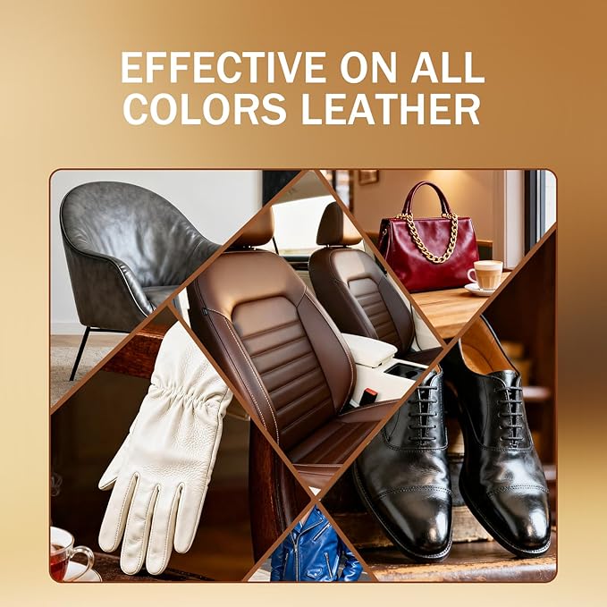 XPERTCHEMY Leather Cleaner and Conditioner Kit, Leather Care for Car Seats, Furniture, Couches, Boots, Bags & More, Safe for Any Color, 2 x 16oz