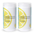 happimess WPE1002A-2SET All-Purpose Cleaning Wipes, Heavy Duty Multi-Surface Household Wipes for Kitchen and Bathroom, Fresh Lemon Scent, 100 Count, Pack of 2