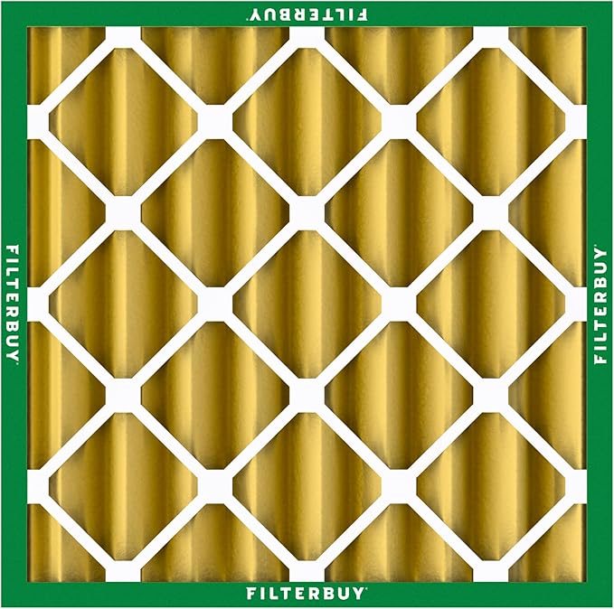 Filterbuy 25x25x4 Air Filter MERV 11 Superior Pet & Allergy Defense (2-Pack), Electrostatic Pleated HVAC AC Furnace Filters Replacement, Made in USA (Actual Size: 24.50 x 24.50 x 3.63)