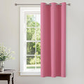 ChrisDowa Grommet Blackout Curtains for Bedroom - Thermal Insulated Room Darkening Curtains for Living Room (1 Panel Set, Pink, 42W x 63L)