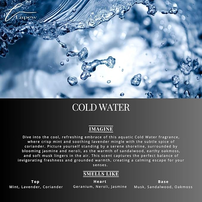 Lapew Cold Water Scented Mop Soap Concentrate 36 oz | Premium Fragranced Floor Cleaner | Streak-Free | Hard Floor Cleaning Solution | Eco Friendly | Made in USA (Cool Water)