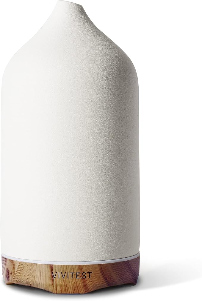 VIVITEST Aromatherapy Diffuser,250ML Ceramic Ultrasonic Essential Oil Diffuser for Aromatherapy (250ML)