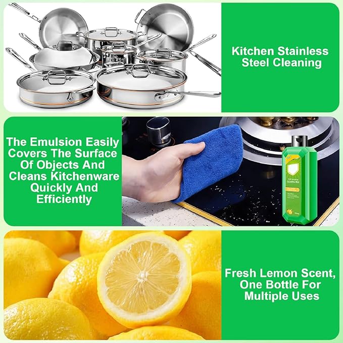 Cleaning Milk House Cleaner, Powerful Multifunctional Concentrated Cleansing Lotion, New Heavy Oil Stain Cleaner, Effectively Remove Stains Cleaning Supplies for Household Kitchen（300ML/10.6oz）