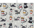 Pet Lover Cat Dish Drying Mat 18x24 For Kitchen Counter Absorbent Microfiber Dishes Pad Dish Drainer Rack Mats Fast Dry Kitchen Accessories