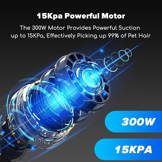 DUXANO Dog Grooming Kit & Dog Hair Vacuum,15000 Pa Powerful Suction, Pet Grooming Vacuum Removes 99% Pet Hair, Includes Clippers, Brush, Nail Trimmer Grinder, Stainless Steel