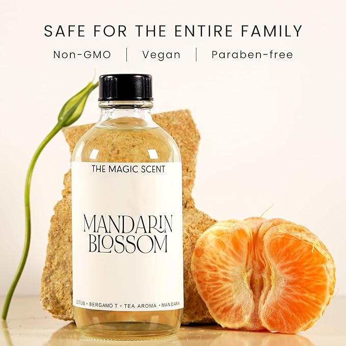 The Magic Scent Mandarin Blossom Diffuser Oil - Hotel & Home Luxury Scents Inspired by Maldives - Diffuser Oil Scents for Home Designed for Use in All Diffusers - 8.5 fl oz, 250 mL